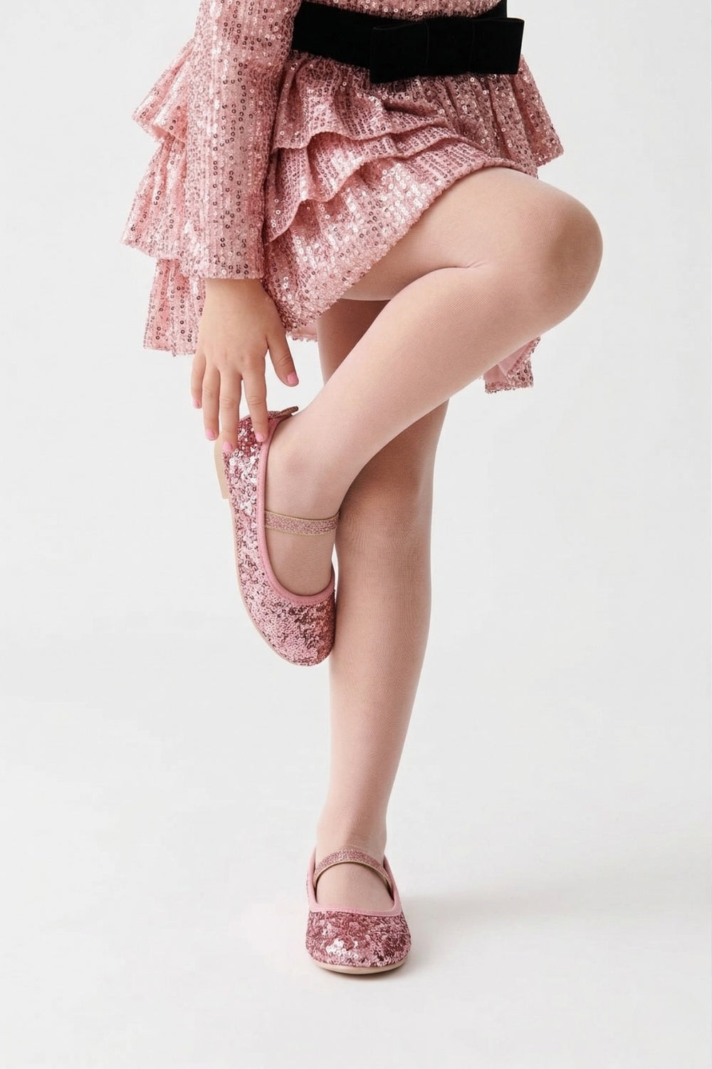 Pembe Kız Çocuk Muz Külotlu Çorap