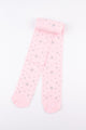 Pembe  Simli Yıldızlı Kız Çocuk Muz Külotlu Çorap