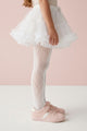White Lace Net Girls' Tights