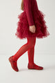 Red  Lace Net Girls' Tights