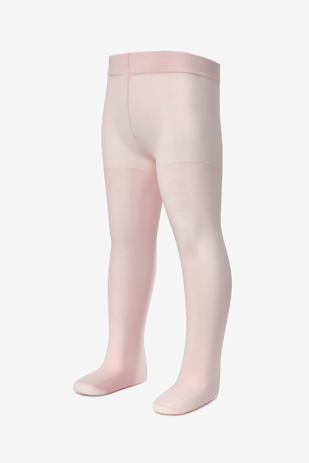 Pembe Minik Kalp Desenli Kız Çocuk Külotlu Çorap