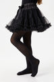 Black Little Heart Patterned Girls' Tights