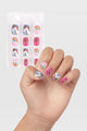 Multicolor Rainbow-Unicorn Patterned Girl's False Nails