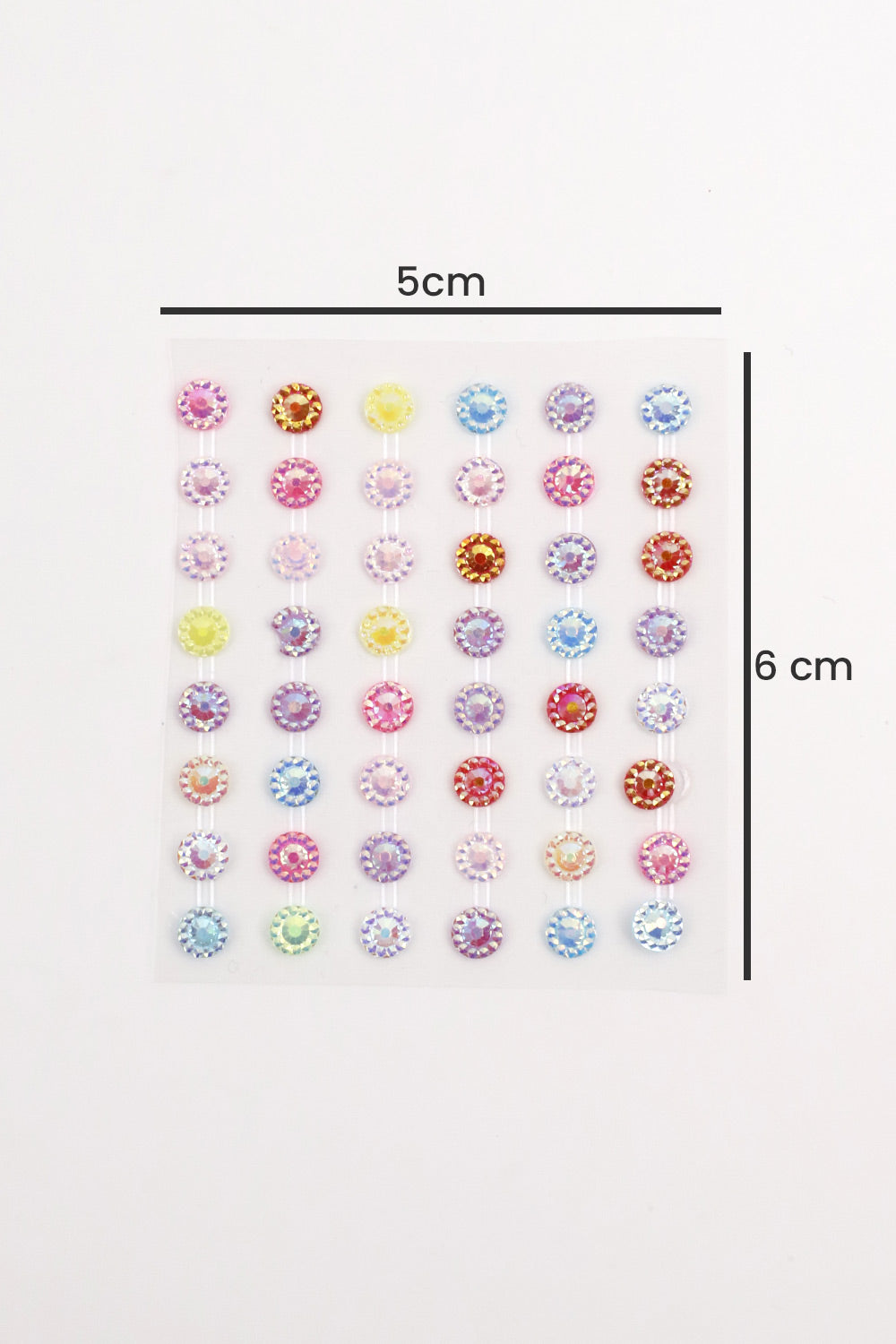 Çok Renkli  Parlak Taşlı Yüz ve Tırnak Sticker