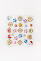 Multicolor Flower Themed Face and Nail Stickers
