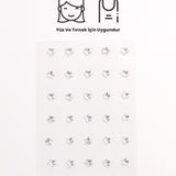 Gümüş  Parlak Yıldız Yüz ve Tırnak Sticker