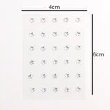 Gümüş  Parlak Yıldız Yüz ve Tırnak Sticker