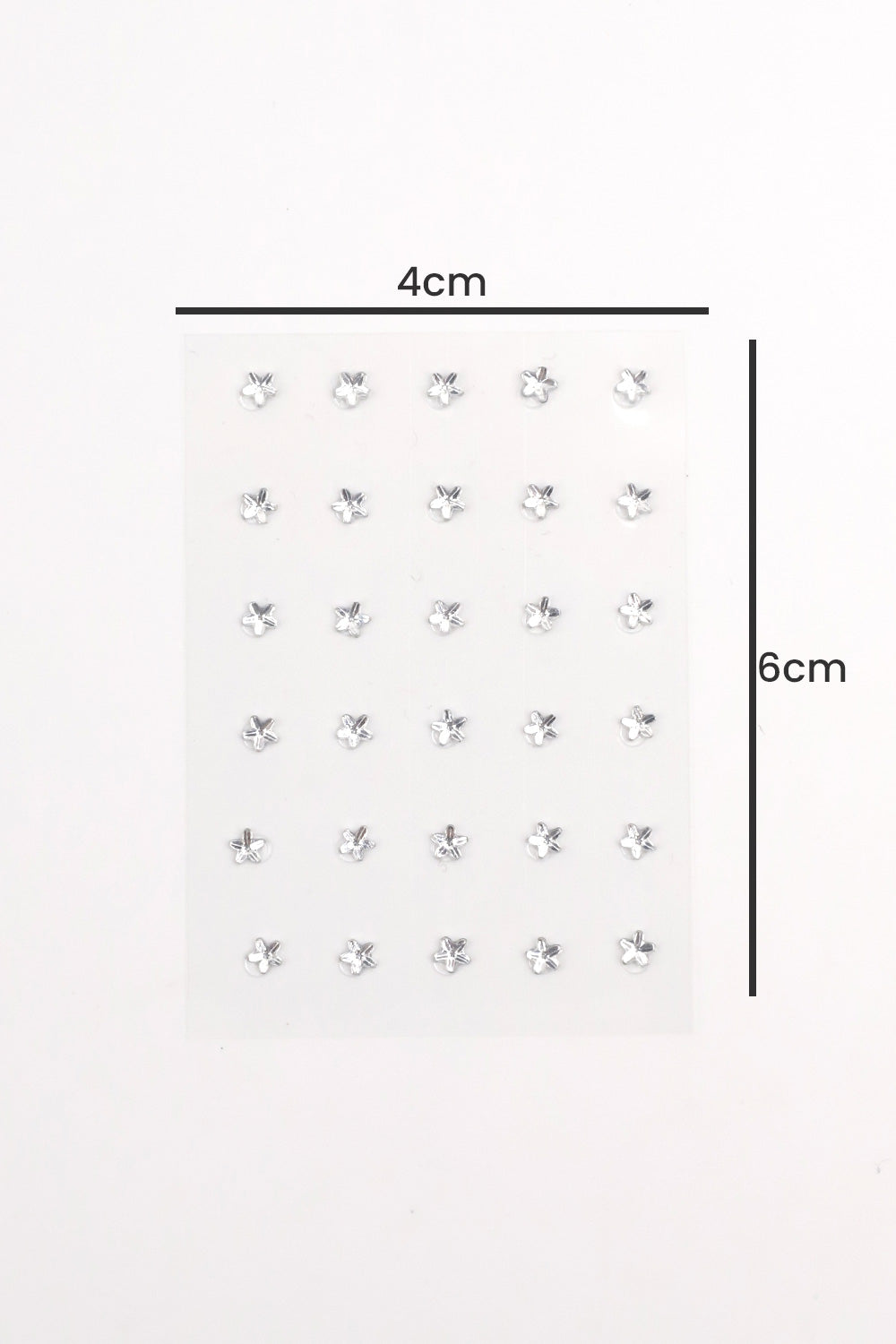 Gümüş  Parlak Yıldız Yüz ve Tırnak Sticker