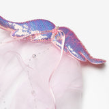 Pembe  Pullu İnci Detaylı Kanat Figür Kız Çocuk Klips Toka