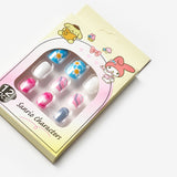 Çok Renkli  Çiçek Temalı Kız Çocuk Takma Tırnak