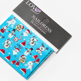 Beyaz  Noel Baba Temalı Kız Çocuk Tırnak Sticker