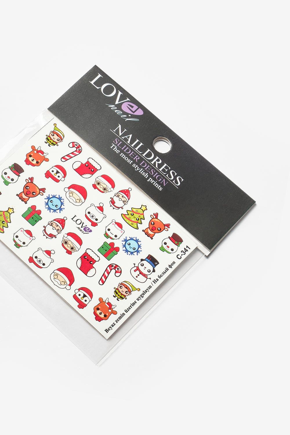 Kırmızı  Baston Şeker Temalı Kız Çocuk Tırnak Sticker