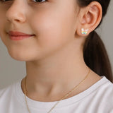 Çok Renkli  Kelebek Figürlü Kız Çocuk Kolye Küpe Set