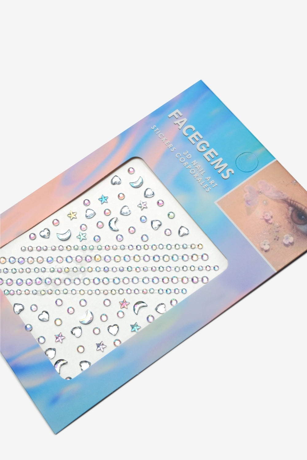 Gümüş  Kalp Temalı Kız Çocuk Yüz ve Tırnak Sticker