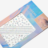 Gümüş  Kalp Temalı Kız Çocuk Yüz ve Tırnak Sticker