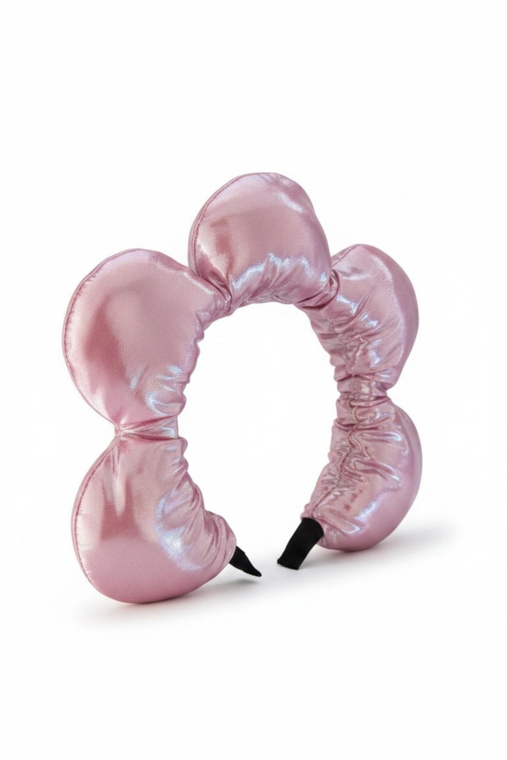Pembe  Çiçek Figür Parlak Pofuduk Kız Çocuk Taç