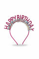 Fuchsia Fringed Happy Birthday Themed Girls' Party Headband 