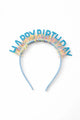  Blue Fringed Happy Birthday Themed Girls' Party Headband 