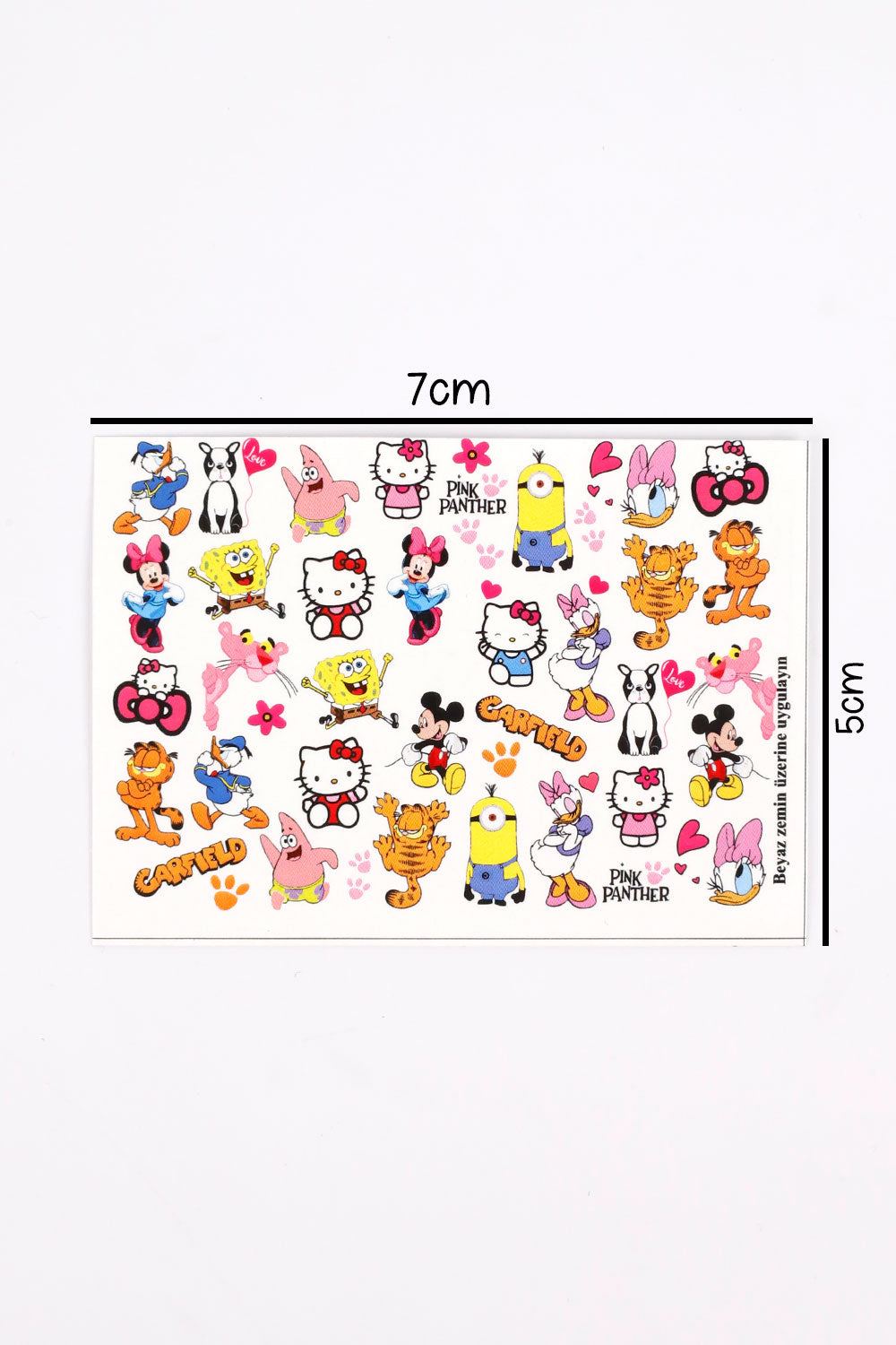 Çok Renkli  Hello Kity Kız Çocuk Tırnak Sticker