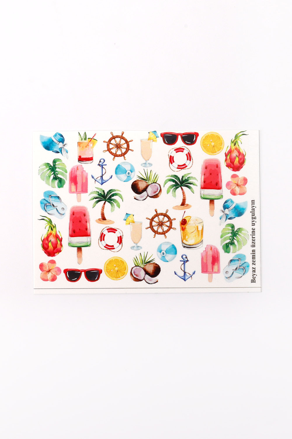 Çok Renkli Yaz Kız Çocuk Tırnak Sticker