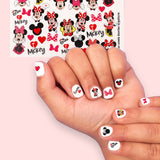 Kırmızı Minnie Mouse Kız Çocuk Tırnak Sticker