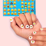 Çok Renkli Emoji Kız Çocuk Tırnak Sticker