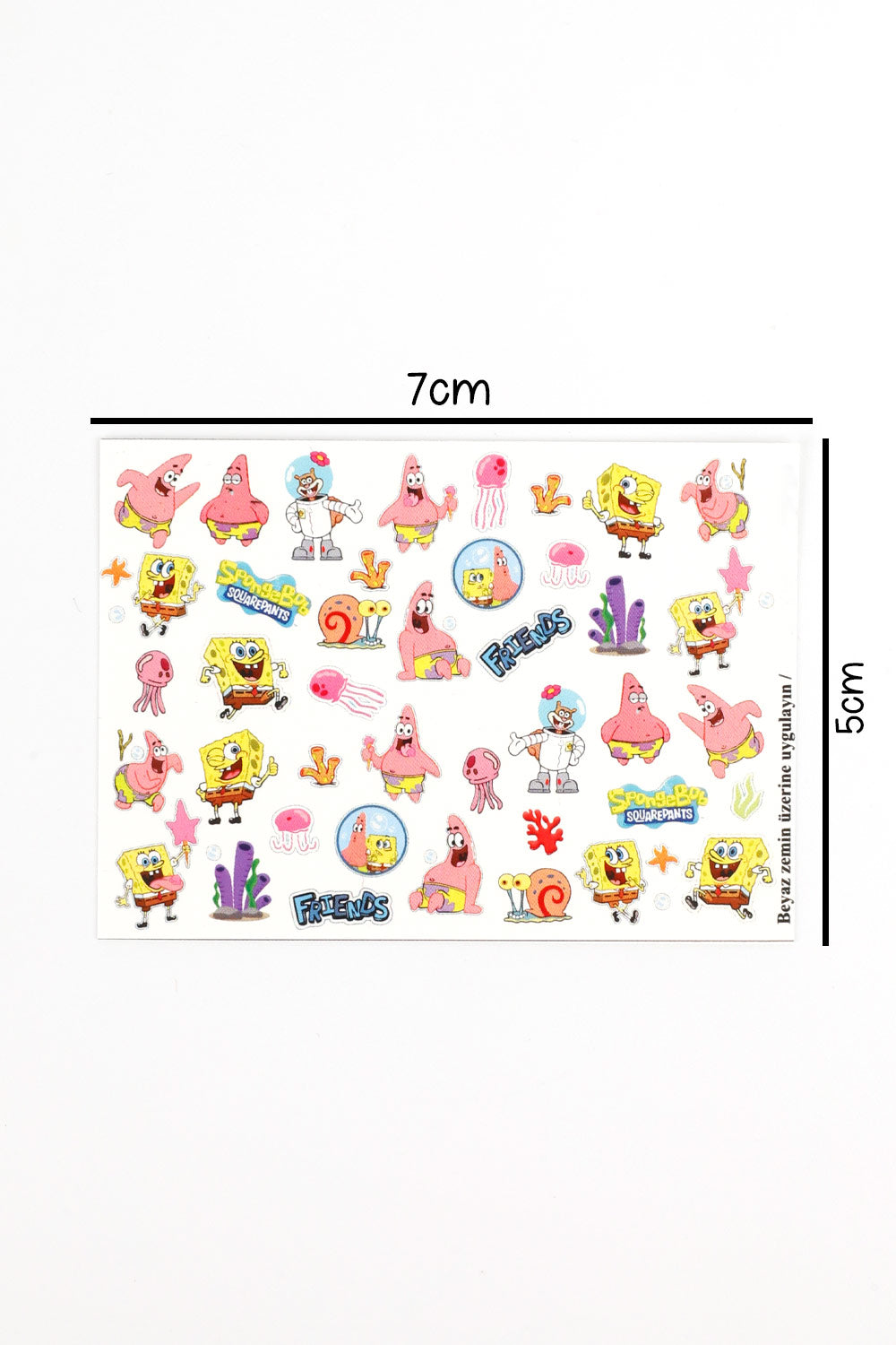 Sarı Sünger Bob Kız Çocuk Tırnak Sticker
