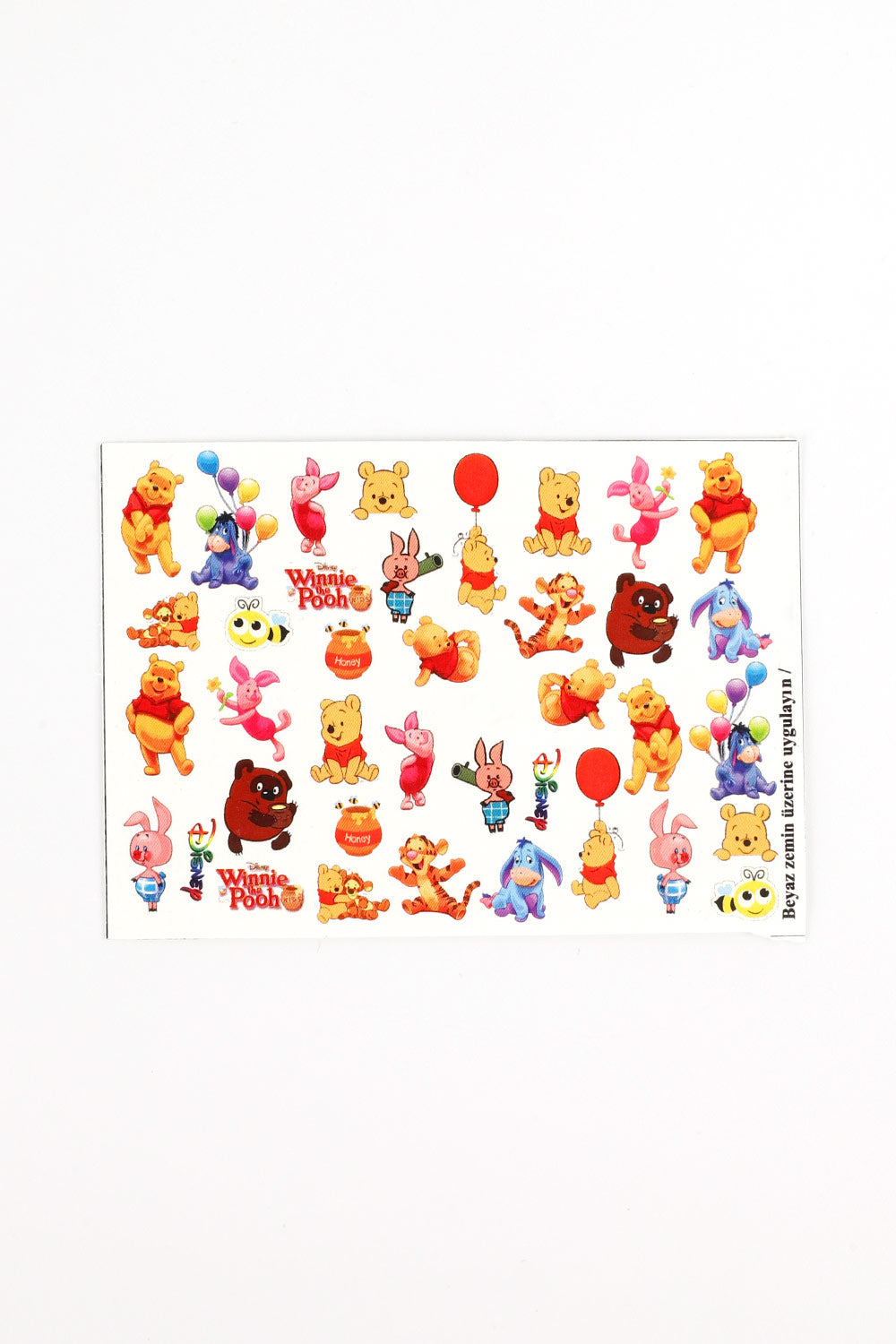Çok Renkli Winnie The Pooh Kız Çocuk Tırnak Sticker