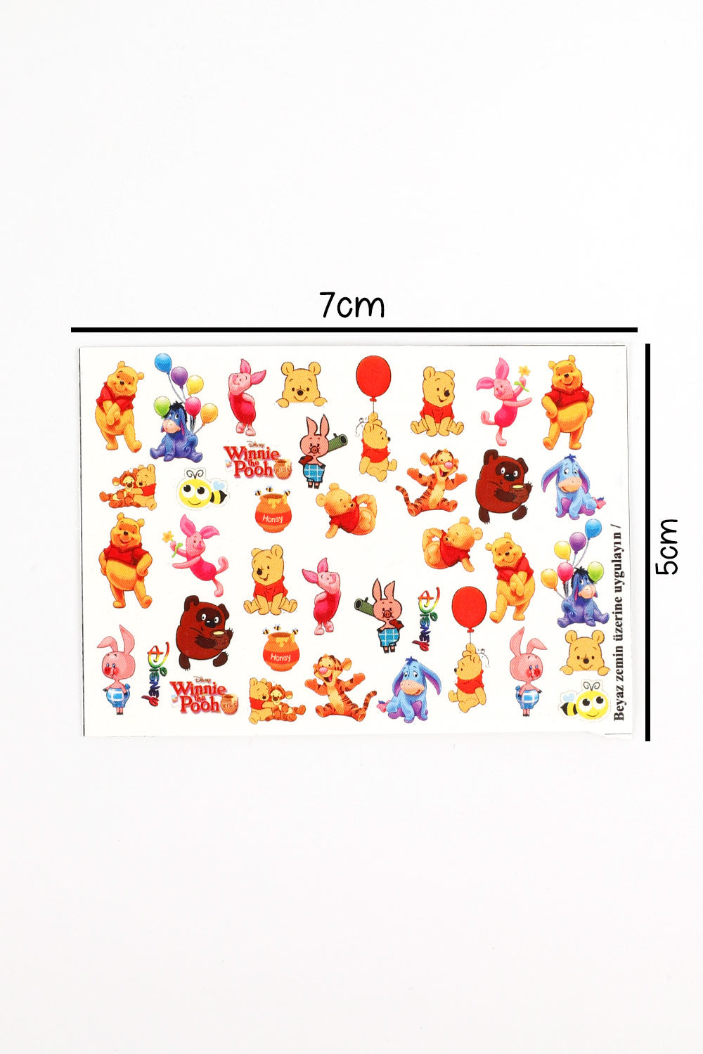 Çok Renkli Winnie The Pooh Kız Çocuk Tırnak Sticker