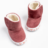 Gülkurusu  Tabanı Kalp Basklı Bebek Ev Botu