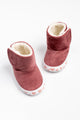Dusty Rose Heart Print Sole Baby House Boot