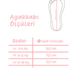 Kırmızı  Fiyonk Detaylı Kadife Kız Bebek Ayakkabı
