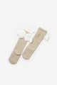 Bej  Kanatlı Kız Çocuk Çorap