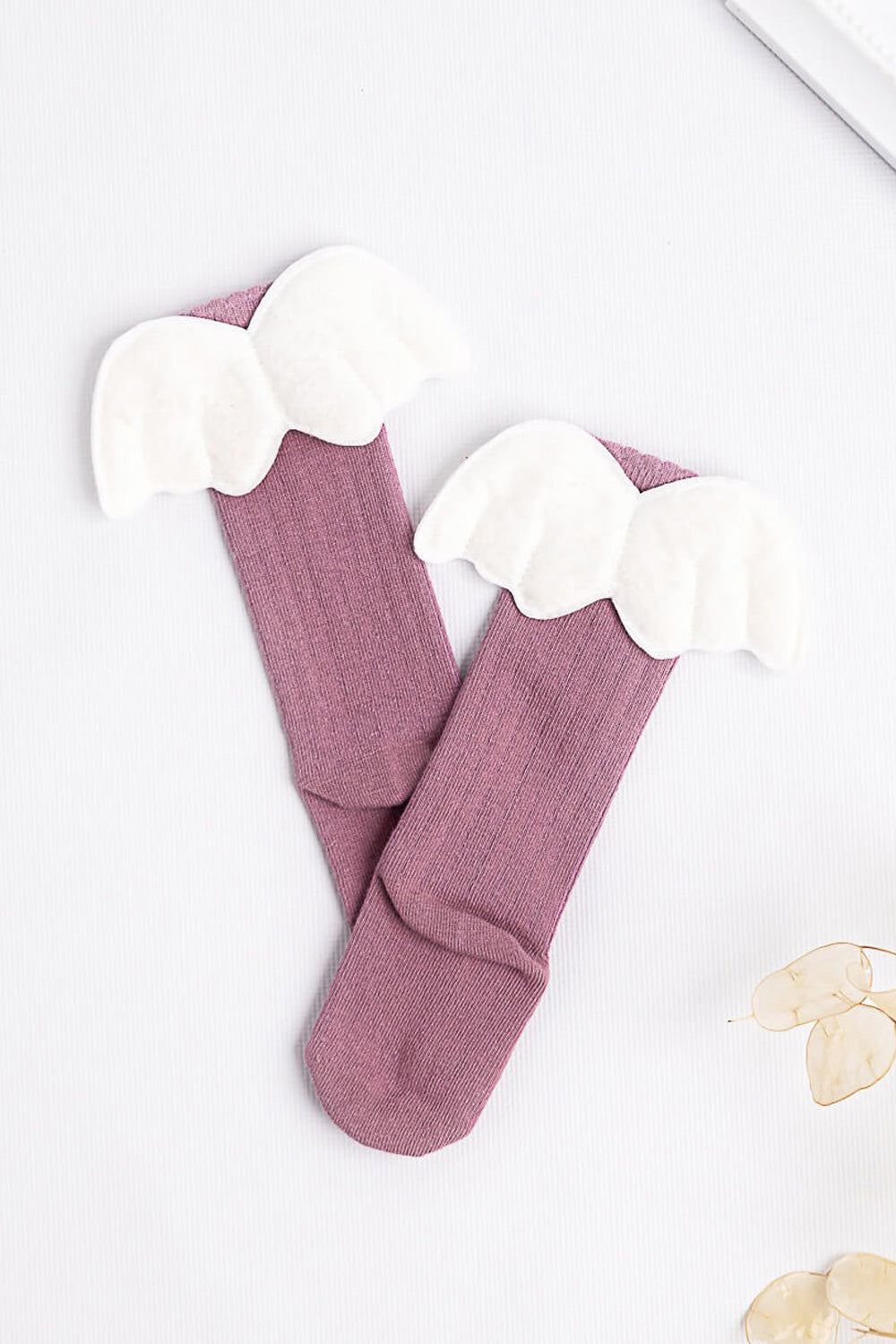 Mürdüm Kanatlı Kız Çocuk Çorap