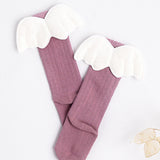 Mürdüm Kanatlı Kız Çocuk Çorap