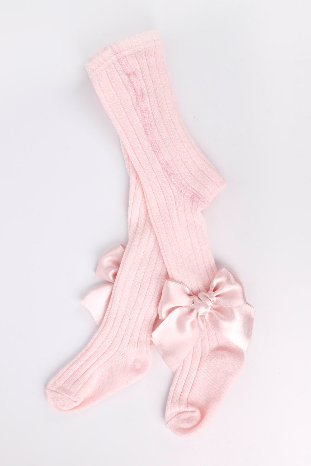 Pembe  Fiyonk Fitilli Kız Çocuk Külotlu Çorap
