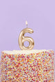 Golden Number 6 Candle