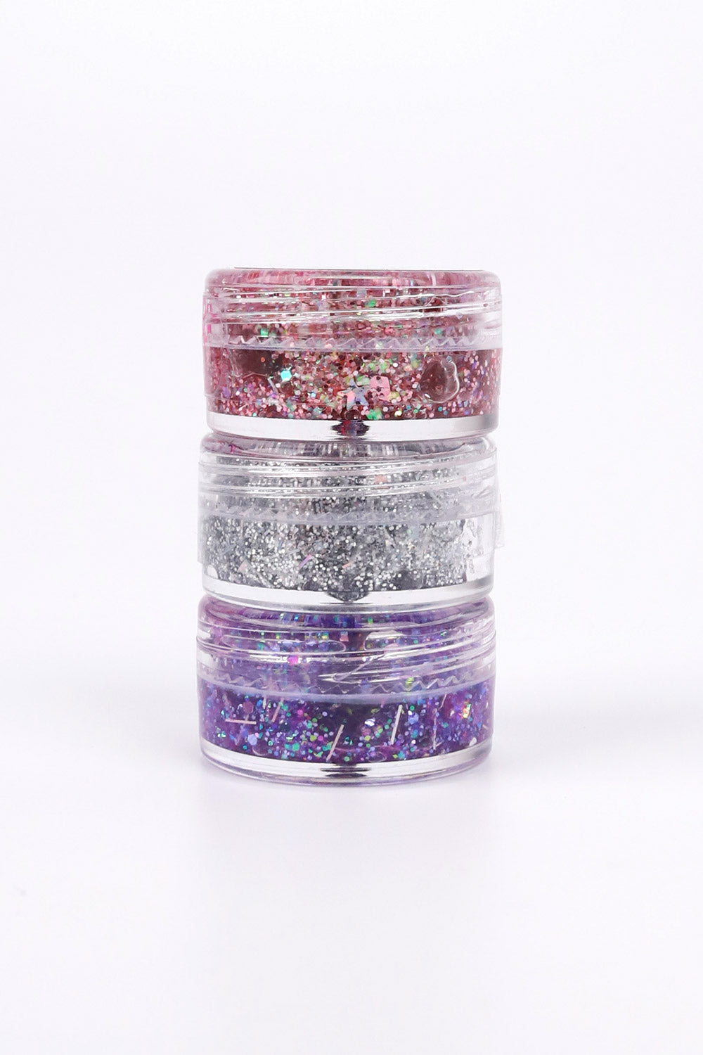 Lila-Gümüş-Fuşya  Glitter Simli Kız Çocuk Jel Far