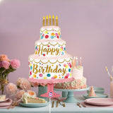 Çok Renkli  Pasta Model Doğum Günü Balonu