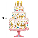 Çok Renkli  Pasta Model Doğum Günü Balonu