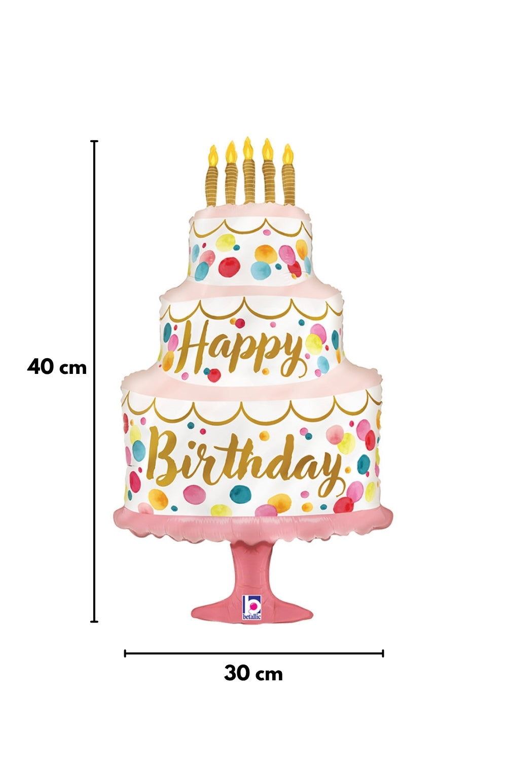 Çok Renkli  Pasta Model Doğum Günü Balonu