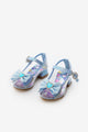 Mavi  Fiyonklu Şeffaf Kız Çocuk Ayakkabı