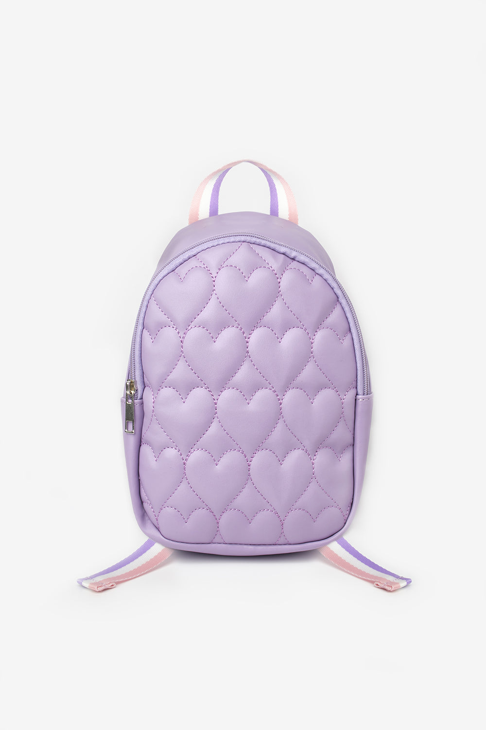 Lila Kalp Desenli Kız Çocuk Sırt Çantası