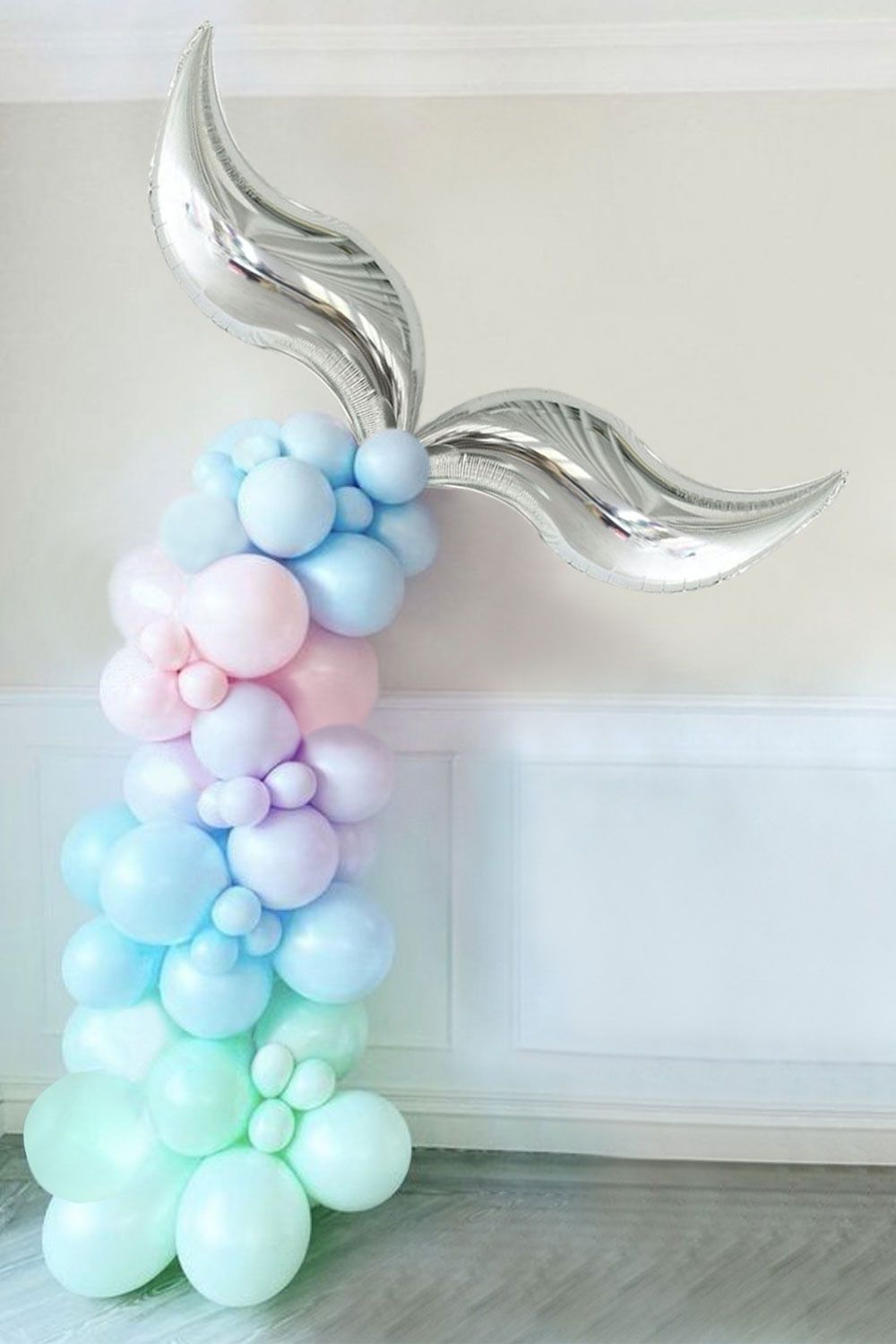Çok Renkli  Deniz Kızı Zincir Balon Set