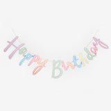 Çok Renkli  Happy Birthday Banner
