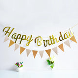 Altın  Happy Birthday Banner