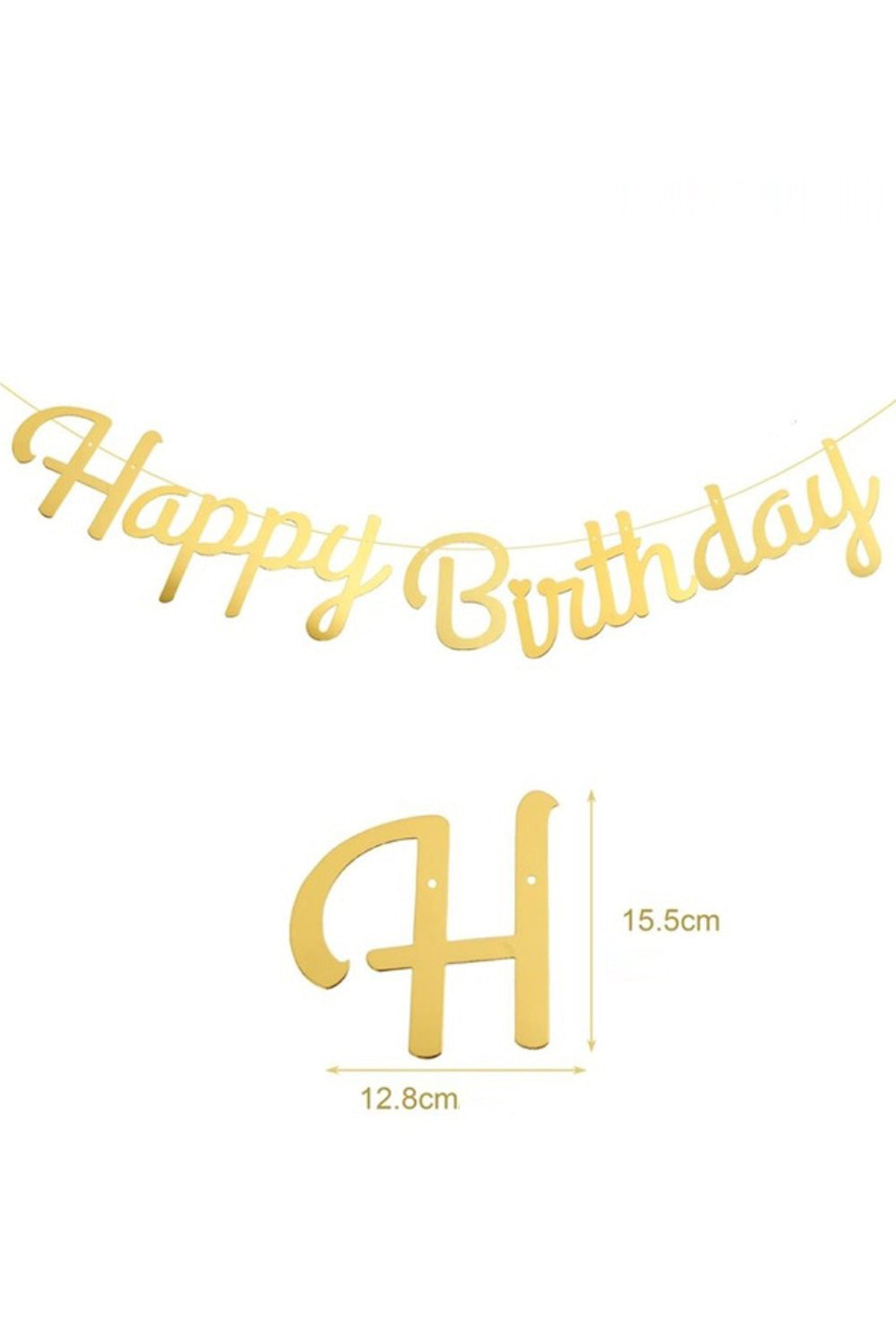 Altın  Happy Birthday Banner