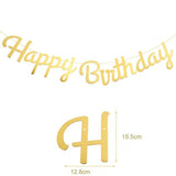 Altın  Happy Birthday Banner
