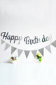 Gümüş  Happy Birthday Banner