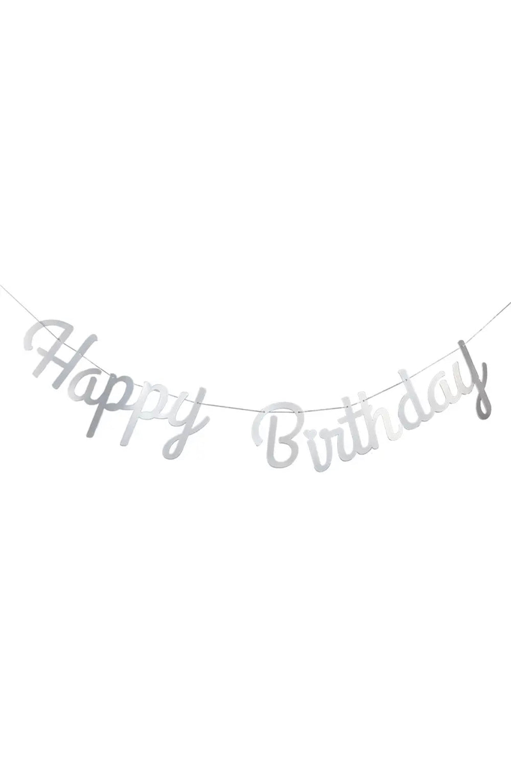 Gümüş  Happy Birthday Banner